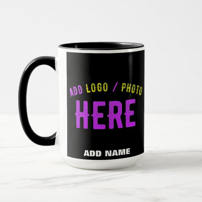 CANECA NA MODA MODERNO PERSONALIZÁVEL NEGRO VERIFICADO CO (Esquerda)