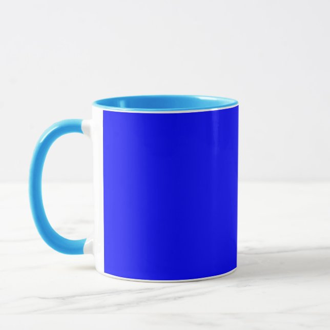 Caneca Na moda Solid Blue Combo Mug (Esquerda)