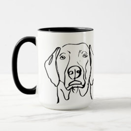 Caneca Na moda Weimaraner: Seu Texto, Seu Estilo