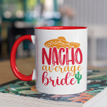 Caneca Nacho Média Bride Espanhol Sombrero Casamento Engr<br><div class="desc">Nacho Média Bride Espanhol Sombrero Funny Wedding Tea Coffee Mug apresenta o texto "Nacho Média Bride" na divertida tisa tipografia guiada por uma planta sombrero e cacto. Perfeito para a noiva para um dia de chá de panela ou casamento. Projetado pelo Evco Studio www.zazzle.com/store/evcostudio</div>