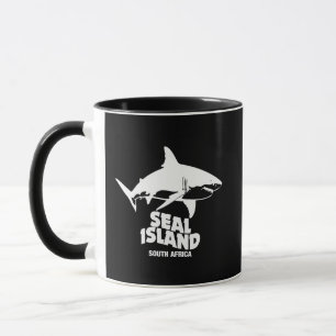 Caneca Nadar Com Tubarões Brancos Excelentes - Ilha Seal