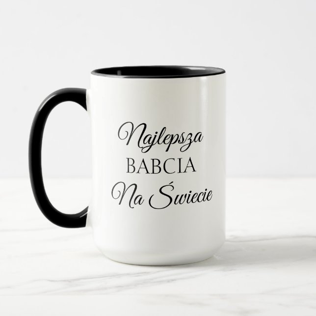 Caneca Najlepsza Babcia Na Świecie - Avó polonesa (Esquerda)
