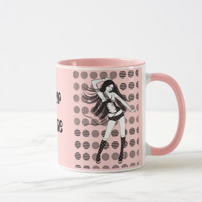 Caneca namorada dançarina cor-de-rosa (Direita)