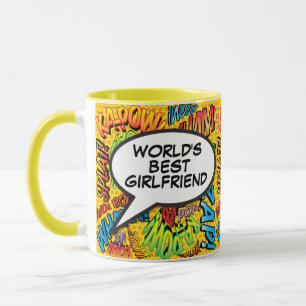 Caneca Namorada Mais Incrível do Mundo Diversão Retro Art