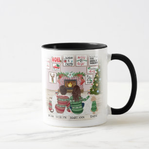 Caneca Namoradas, Irmãs Cachorros Gato para o Natal
