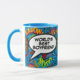 Caneca Namorado Diversão Moderno Retro Quadrinhos Pop Art