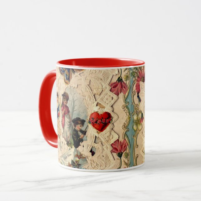 CANECA NAMORADOS ANTICO, CUPIDO, AMANTES E MANTEIGA (Frente Esquerda)