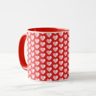 Caneca Namorados cor-de-rosa do vermelho dos corações