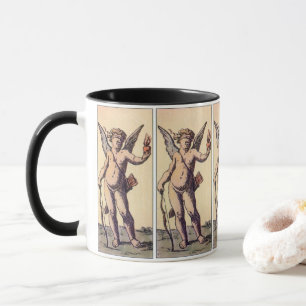 Caneca Namorados Cupido Clindfolado, Cartão Vintage Tarot