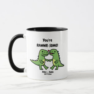 Caneca Namorados de dinossauro