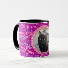 Caneca Namorados de Nuvem de Foto da Cat Mãe