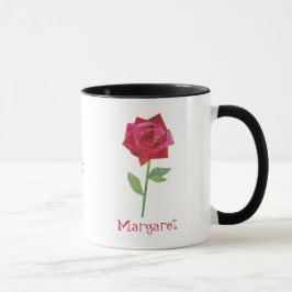 Caneca Namorados do século médio Rosa vermelha