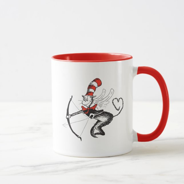 Caneca Namorados Dr. Seuss | O Gato no Cupido de Chapéu (Direita)
