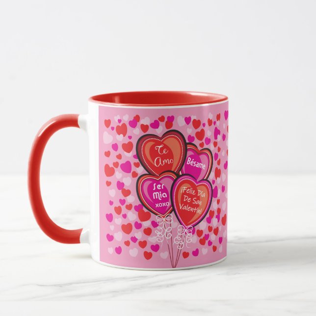 Caneca Namorados Heart Balões Espanhol (Esquerda)