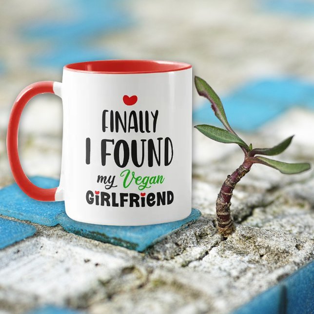 Caneca Namorados Namorada de Vegan-Cute (Criador carregado)