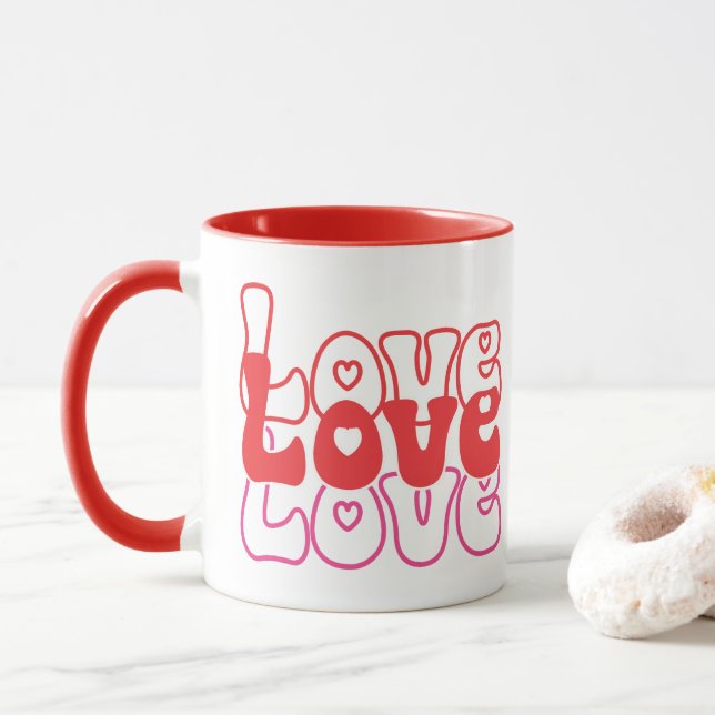 Caneca Namorados Retroativo do Amor (Com Donut)