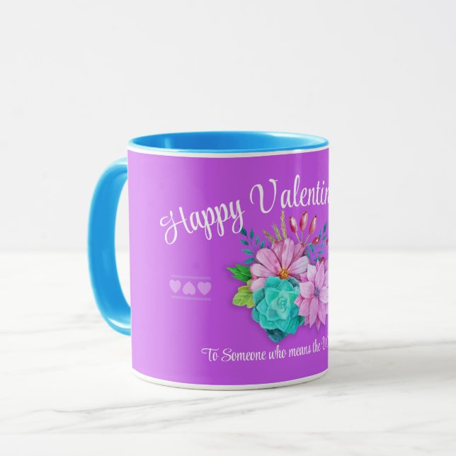 Caneca namorados rosa brilhante bonito (Frente Esquerda)