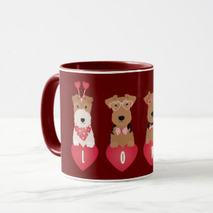 Caneca Namorados Welsh Wire Fox Terrier Dogs