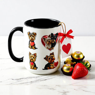 Caneca Namorados Yorkshire Terrier Dog amantes de anima