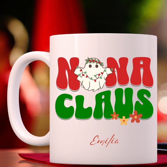 Caneca Nana Claus Christmas Custom Granny Name (Criador carregado)