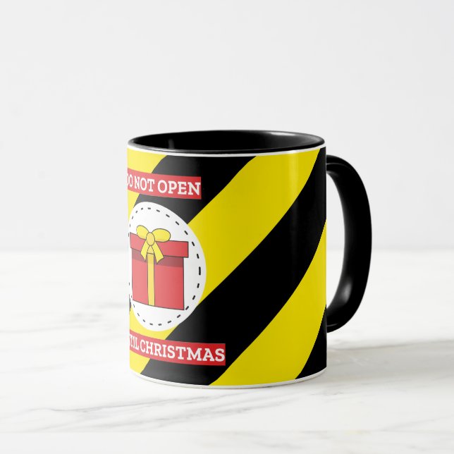 Caneca Não Abrir Até O Natal (Frente Esquerda)