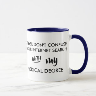 Caneca não confunda seu grau médico da busca do Interne