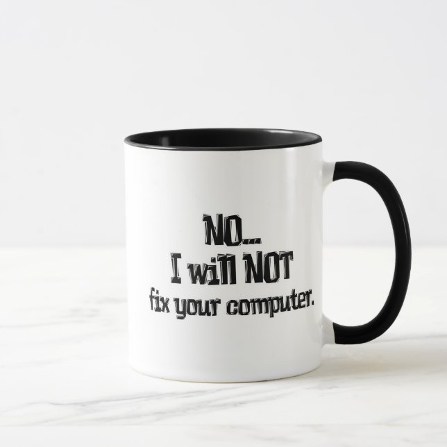 Caneca Não corrigirá seu computador (Direita)