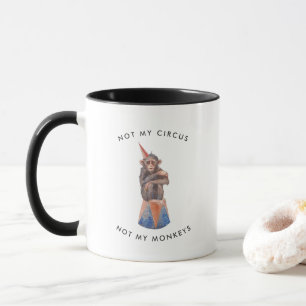 Caneca Não é meu Circo Não são Meus Macacos Macaco Aqua