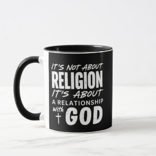 Caneca Não é sobre a Declaração de Fé Religiosa Espiritua