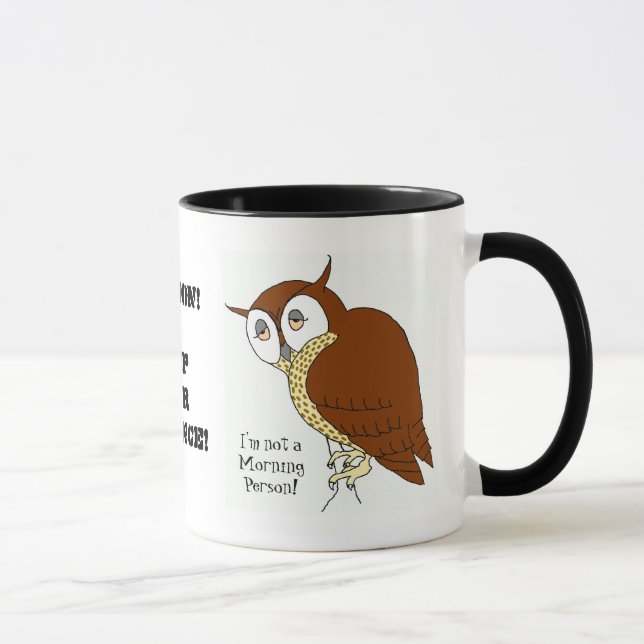 Caneca 'Não é uma pessoa da manhã' (Direita)