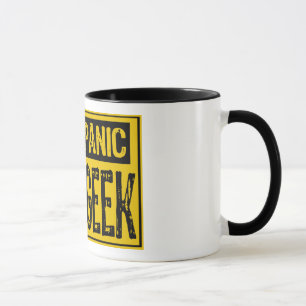 Caneca Não entre em pânico - Sou um Geek - Amarelo/Pret