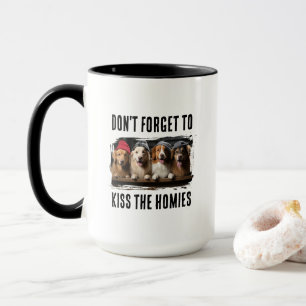 Caneca Não Esqueça De Beijar Os Amigos Foto Personalizada
