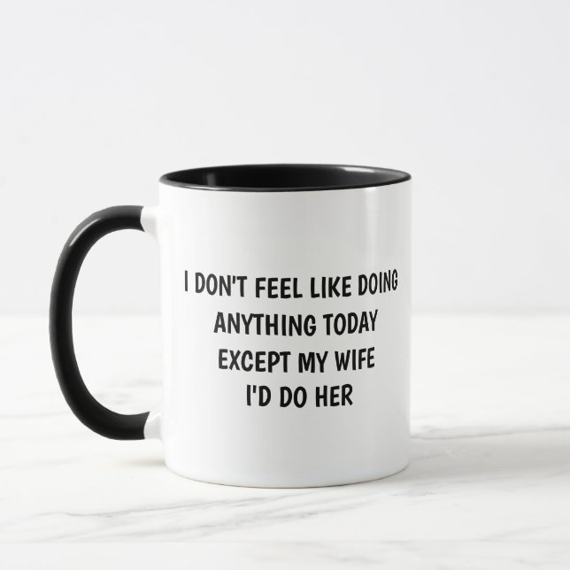 Caneca Não estou com vontade de fazer nada hoje, exceto a (Esquerda)