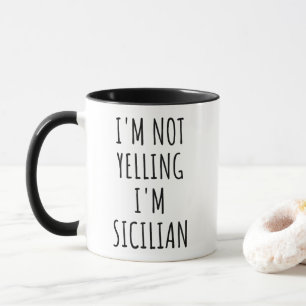 Caneca Não estou gritando, sou siciliano engraçado