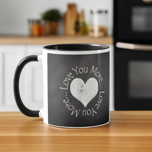 Caneca Não, Eu Te Amo Mais (love you more valentines day coffee mug)