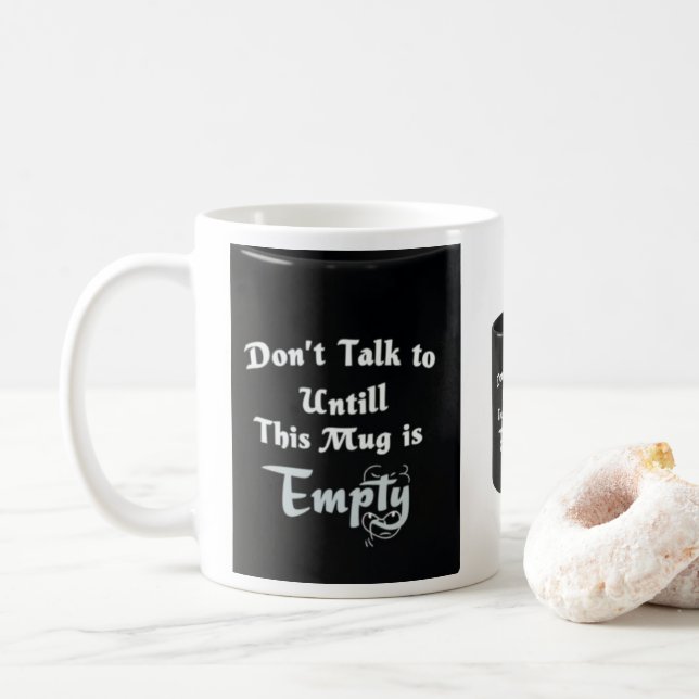 Caneca Não Fale Comigo – Xícara de Café Sarcástica (Com Donut)