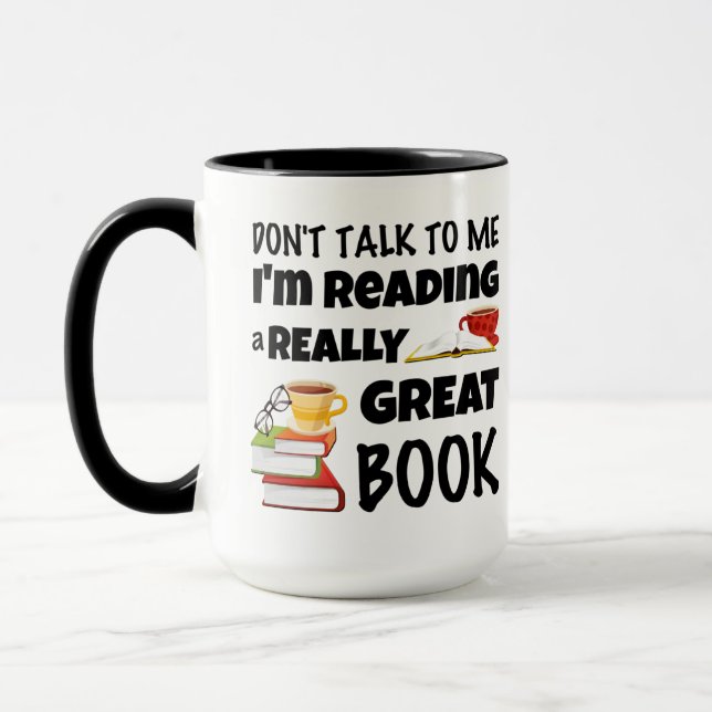 Caneca Não fale que estou lendo um livro realmente Excele (Esquerda)