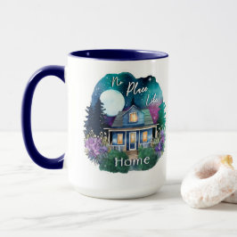 Caneca Não Há Lugar Como.Home Watercolor Starnight Night