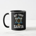 Caneca Não hoje Papais noeis judeus Hanukkah Holiday Meno<br><div class="desc">Engraçado,  papais noeis,  natal,  Hanukkah,  menorah,  judeu,  judeu,  presente,  aniversário</div>