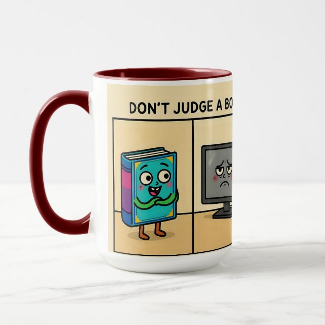 Caneca "Não julgue um livro pela sua adaptação para TV (Esquerda)