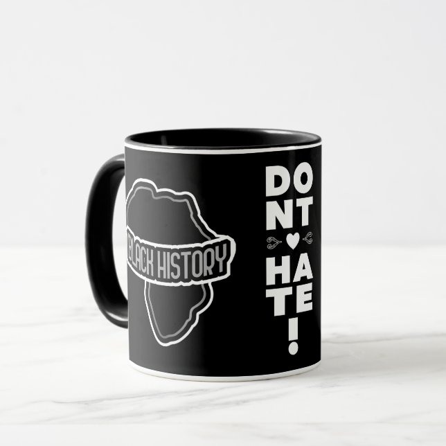 Caneca Não Odeie a História Negra (Frente Esquerda)