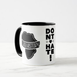 Caneca Não Odeie a História Negra em BRANCO
