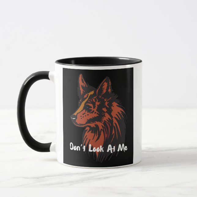 Caneca Não olhe para mim | Lone Wolf Attitude Mug (Esquerda)