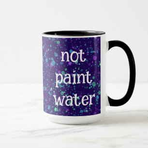 Caneca Não Pintar Água Engraçada Pintar Splatter Café Mug