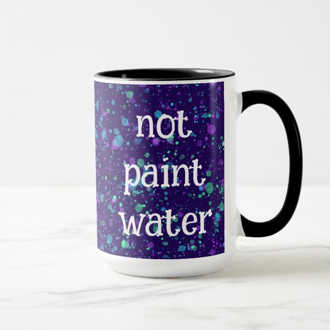Caneca Não Pintar Água Engraçada Pintar Splatter Café Mug (Direita)