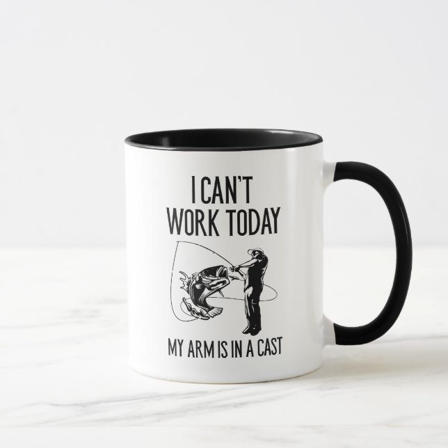 Caneca Não Posso Trabalhar Hoje (Direita)