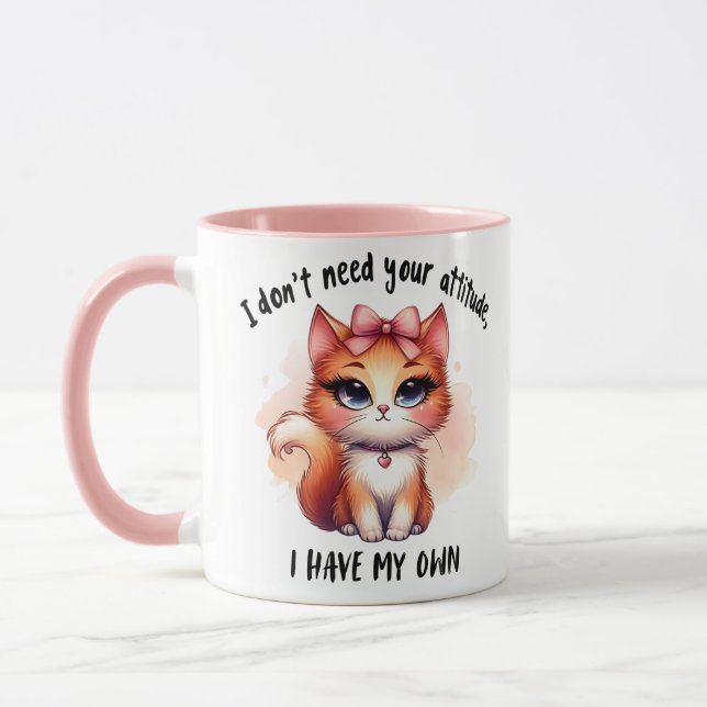 Caneca Não Preciso Da Sua Atitude Presente Divertido Para (Esquerda)