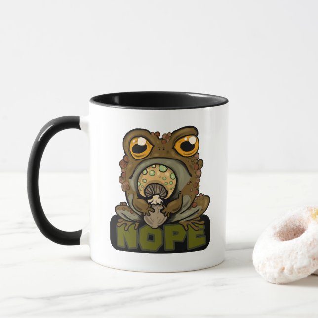 Caneca Não! Sapo rabugento (Com Donut)