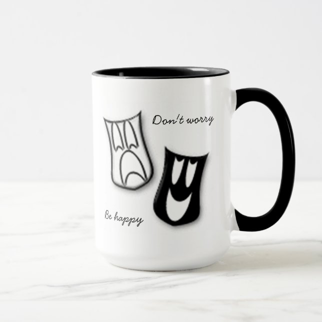 Caneca Não se preocupe seja feliz (Direita)