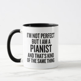 Caneca Não Sou Perfeito Mas Sou um Pianista